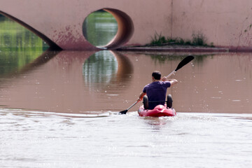 man in kayak
