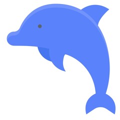 Dolphin icon, Summer vacation related vector