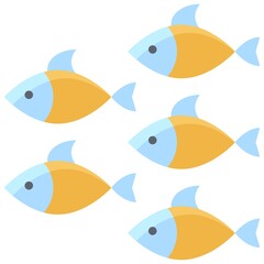 Naklejka premium School of Fish icon, Summer vacation related vector
