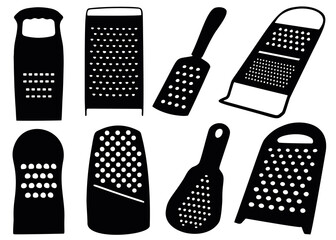 Kitchen graters for vegetables and other products.