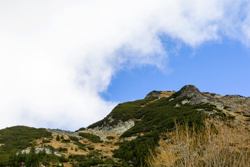 Fototapeta premium Beautiful authentic rocky landscape of the Pyrenees. Bulgaria. Natural mountain landscape as background.