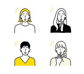 女性アイコンセット