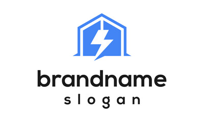 Home electric logo design vector