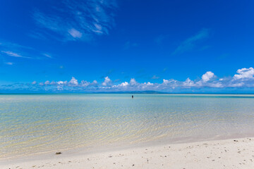 tropical beach with blue sky and clouds
ishigaki - okinawa 