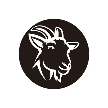 goat logo icon design template. 
