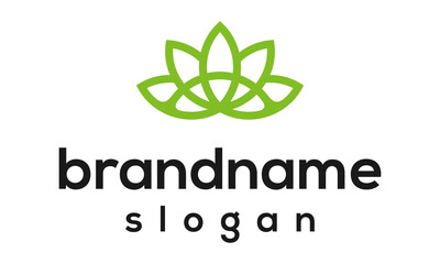 Modern flower logo design vector