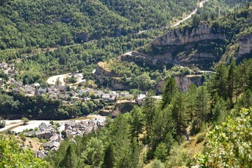 Fototapeta premium Village de Sainte-Enimie (Lozère)