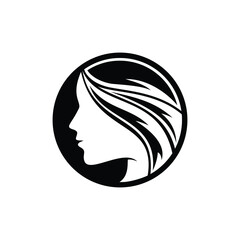 Beauty face icon vector. Beauty face for salon logo.