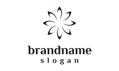 Modern flower logo design vector
