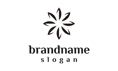 Obraz premium Modern flower logo design vector