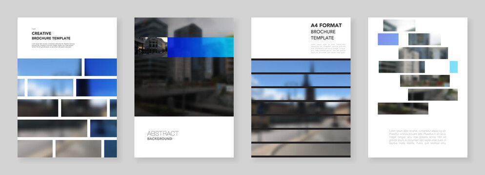 A4 brochure layout of covers templates for flyer leaflet, A4 brochure design, report, presentation, magazine cover, book design. Modern corporate identity style for any purposes. Business template.