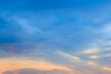 beautiful colorful sky and cloud in twilight time background
