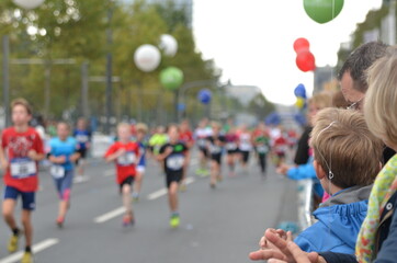 Fototapeta premium Frankfurt marathon celebration running Europe