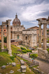 Naklejka premium roman forum rome italy