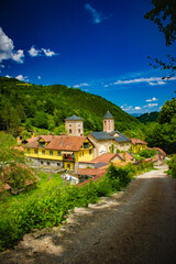 Manastir Raca, Serbia.Details of the Orthodox Church.