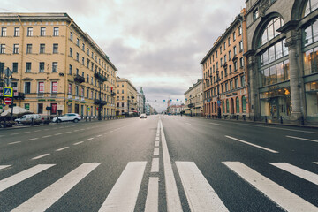 Nevsky prospect in Saint Petersburg, Russia. 