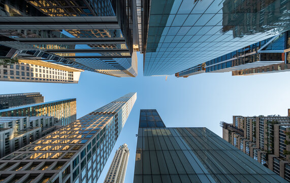 Modern skyscraper buildings in Midtown Manhattan, New York City, USA
