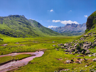 mountain landscape with river