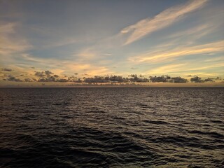 sunset over the river