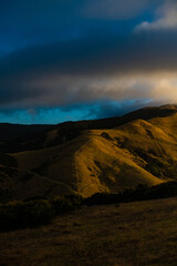 sunset in the mountains