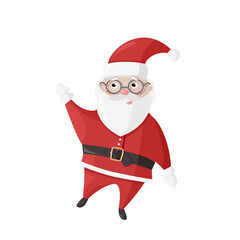 Santa Claus on white background. Cute Christmas character for holidays design.