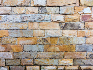 Wall of natural stone as textured background