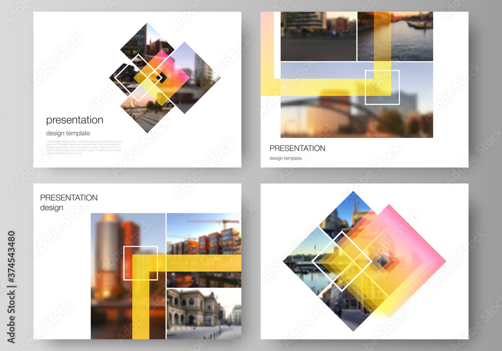 Poster the minimalistic abstract vector illustration of the editable layout of the presentation slides desi