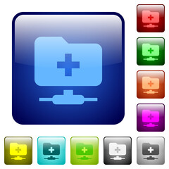 Fototapeta premium FTP create folder color square buttons