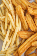 two types of fried potatoes, the concept of harmful food