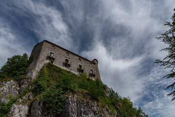 Carpinone, Molise, Isernia. The  medieval castle. 