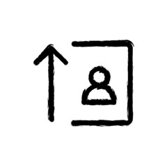 vector illustration hand drawn icon ofalign portrait