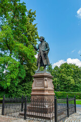 Monument to the great German poet Friedrich Schiller (1910) in the city of Kaliningrad, Russia