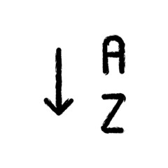 vector illustration hand drawn icon ofarrange letter
