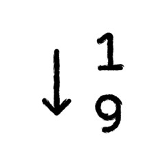 vector illustration hand drawn icon ofarrange number