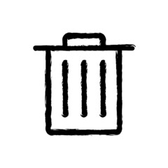 vector illustration hand drawn icon ofbin