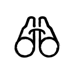 vector illustration hand drawn icon ofbinocular