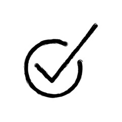 vector illustration hand drawn icon ofcheck circle