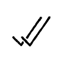 vector illustration hand drawn icon ofcheck double 1