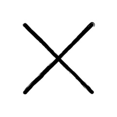vector illustration hand drawn icon ofclose