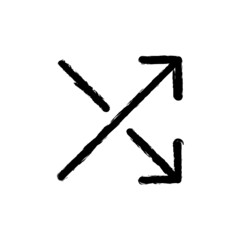 vector illustration hand drawn icon ofcross over