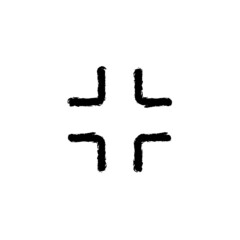 vector illustration hand drawn icon ofcursor select frame 1