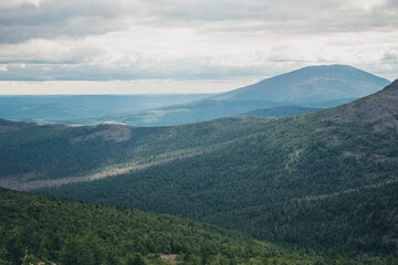 Mountain landscape Konzhakovskiy Kamen ural