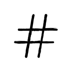 vector illustration hand drawn icon ofhash