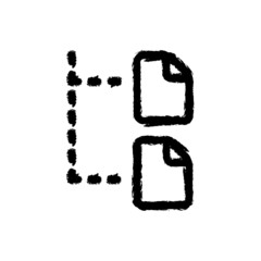 vector illustration hand drawn icon ofhierarchy files