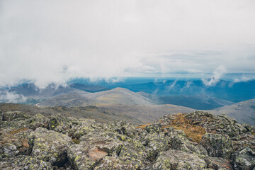Mountain landscape Konzhakovskiy Kamen ural