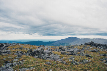Fototapeta na wymiar Mountain landscape Konzhakovskiy Kamen ural