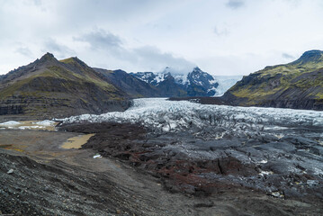 Wide Shot of the Glacier in Iceland