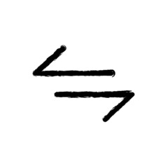 vector illustration hand drawn icon ofmove left right