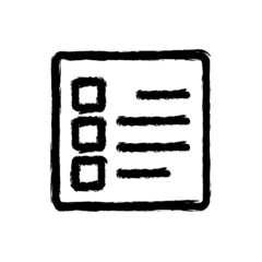 vector illustration hand drawn icon ofparagraph bullets