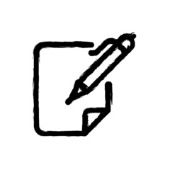 vector illustration hand drawn icon ofpen write paper